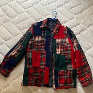 Vintage Men's Lined Wool Patch Coat (Size L)  (Brooks Brothers)